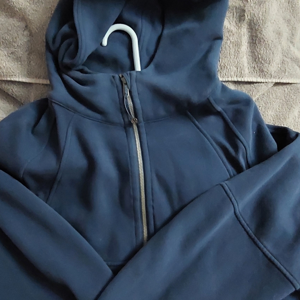 Navy blue 3/4 zip hoodie